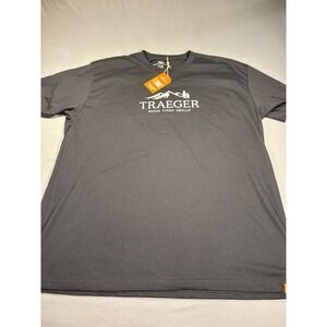 Traeger Wood Fired Grills Graphic T-Shirt Mens 2XL Black Short Sleeve NWT